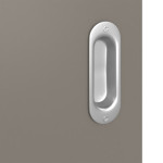 Detailansicht der Oberfläche von Schiebetür Taupe RAL 7048 Lack Basic - Huga
