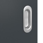 Detailansicht der Oberfläche von Signum 14 Basic Lack Anthrazit RAL 7016 Schiebetür - Huga