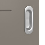 Detailansicht der Oberfläche von Signum 34 Basic Lack Taupe RAL 7048 Schiebetür - Huga
