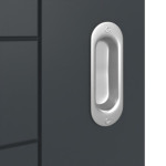 Detailansicht der Oberfläche von Signum 88 Basic Lack Anthrazit RAL 7016 Schiebetür - Huga