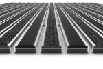 Detailansicht frontal von Aluprofilmatte KLASSIK Rips T03PP anthrazit / Safe R01V schwarz - Entrada