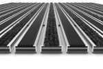Detailansicht frontal von Aluprofilmatte KLASSIK Rips T01PP schwarz / Safe R01V schwarz - Entrada