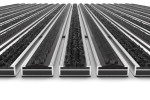 Detailansicht frontal von Aluprofilmatte KLASSIK Rips T01PP schwarz / Work B02 grau - Entrada