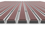 Detailansicht frontal von Aluprofilmatte KLASSIK Safe R03V braun - Entrada