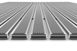 Detailansicht frontal von Aluprofilmatte KLASSIK Safe R02V grau - Entrada