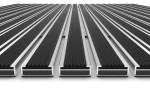 Detailansicht frontal von Aluprofilmatte KLASSIK Safe R01V schwarz - Entrada