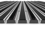 Detailansicht frontal von Aluprofilmatte KLASSIK Safe R01V schwarz / Work B01 schwarz - Entrada