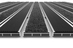 Detailansicht frontal von Aluprofilmatte ROYAL Rips T03PP anthrazit / Safe R01V schwarz - Entrada