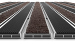 Detailansicht frontal von Aluprofilmatte ROYAL Rips T08PP braun / Safe R01V schwarz - Entrada