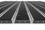 Detailansicht frontal von Aluprofilmatte ROYAL Rips T01PP schwarz / Safe R01V schwarz - Entrada