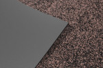 Detailansicht von Ober- und Untermaterial von Fußmatte KLASSIK Nylonfaser 648 schwarz meliert - Entrada