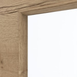 Detailansicht des Lichtausschnitts von GARANT Wohnungseingangstür Quer Authentic Risseiche GCK08 mit Lichtausschnitt LA-8