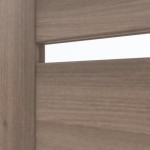 Detailansicht des Lichtausschnitts von Clif 5.2 Grafit Esche Doppelflügeltür inkl. Zarge - Classen