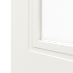 Detailansicht des Lichtausschnitts von Cofi 40 LA-02 Weißlack RAL 9016 Premium Doppelflügeltür inkl. Zarge