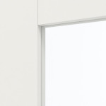 Detailansicht des Lichtausschnitts von Coso 35 LA-03 Weißlack RAL 9016 Premium Doppelflügeltür inkl. Zarge