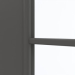 Detailansicht des Lichtausschnitts von GARANT Doppelflügeltür inkl. Zarge 10622-60 Ebony CPL mit Lichtausschnitt LA-DIN Sprosse SP0