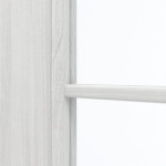 Detailansicht des Lichtausschnitts von GARANT Doppelflügeltür inkl. Zarge Authentic Grigio CPL mit Lichtausschnitt LA-DIN Sprosse SP1