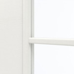 Detailansicht des Lichtausschnitts von GARANT Doppelflügeltür inkl. Zarge Quer Authentic Bianco CPL mit Lichtausschnitt LA-2 Sprosse SP4