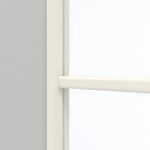 Detailansicht des Lichtausschnitts von GARANT Doppelflügeltür inkl. Zarge D92-60 Dove Grey Resopal mit Lichtausschnitt LA-6 Sprosse SP4