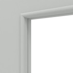 Detailansicht des Lichtausschnitts von Groove 15 LA 24 bandseitig ProLine Lack Grau RAL 7035 Doppelflügeltür inkl. Zarge - Hörmann