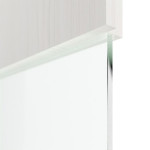 Detailansicht des Lichtausschnitts von Pure 1 quer ProLine Duradecor Gebürstetes Weiß Doppelflügeltür inkl. Zarge - Hörmann