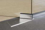 Bodentürschließer von Sinus 2 Motiv matt 2-flg. Glaspendeltür mit zwei festen Seitenteilen DORMA Mundus BTS Variante 6 - Erkelenz
