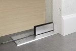 Bodentürschließer von Amara Motiv matt Glaspendeltür mit festem Seitenteil und Oberlicht DORMA Mundus BTS Variante 8 - Erkelenz