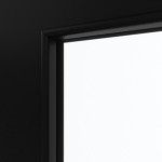 Detailansicht des Lichtausschnitts von Schwarz RAL 9005 LA-24 schlossseitig Lack Basic Innentür - Huga
