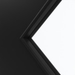 Detailansicht des Lichtausschnitts von Schwarz RAL 9005 LA 6 Raute Mattlack Basic Innentür - Huga