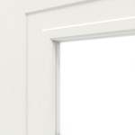 Detailansicht des Lichtausschnitts von LEBO Innentür Kopenhagen 41 Weißlack mit Lichtausschnitt 3 LA