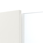 Detailansicht des Lichtausschnitts von HUGA Innentür Smart 1 Weißlack Concept mit Lichtausschnitt Schlossseite
