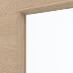 Detailansicht des Lichtausschnitts von GARANT Rauchschutztür Quer Authentic Achat GCK08 mit Lichtausschnitt LA-7
