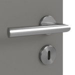 Detailansicht der Oberfläche von GARANT Schallschutztür Aura 832 Matt Staubgrau 7037 G-TEC