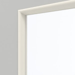 Detailansicht des Lichtausschnitts von GARANT Schallschutztür D92-60 Dove Grey Resopal mit Lichtausschnitt LA-10