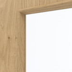 Detailansicht des Lichtausschnitts von GARANT Schallschutztür Authentic Asteiche CePaL mit Lichtausschnitt LA-5 mittig