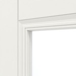 Detailansicht des Lichtausschnitts von Kontur 1 LA Lugano Classic Weißlack Schiebetür - Huga
