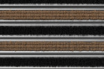 Detailaufnahme von Top-Ansicht von Aluprofilmatte KLASSIK Rips T11PP kokos / Brush BL01 schwarz - Entrada
