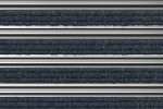 Detailaufnahme von Top-Ansicht von Aluprofilmatte KLASSIK Rips T06PP blau/grau / Kratzleiste - Entrada