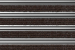 Detailaufnahme von Top-Ansicht von Aluprofilmatte KLASSIK Rips T08PP braun / Kratzleiste - Entrada