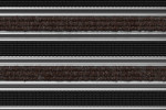 Detailaufnahme von Top-Ansicht von Aluprofilmatte KLASSIK Rips T08PP braun / Safe R01V schwarz - Entrada
