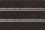 Detailaufnahme von Top-Ansicht von Aluprofilmatte ROYAL Rips T08PP braun - Entrada