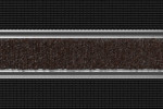 Detailaufnahme von Top-Ansicht von Aluprofilmatte ROYAL Rips T08PP braun / Safe R01V schwarz - Entrada
