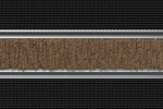 Detailaufnahme von Top-Ansicht von Aluprofilmatte ROYAL Rips T11PP kokos / Safe R01V schwarz - Entrada