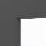 Detailansicht des Lichtausschnitts von GARANT Doppelflügeltür Corona 833 Ebony CePaL mit Lichtausschnitt LA-4 mittig mit Zarge
