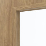 Detailansicht des Lichtausschnitts von CLASSEN Doppelflügeltür 4.3 Hickory Eiche CPL mit Lichtausschnitt inkl. Zarge