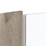 Detailansicht des Lichtausschnitts von HÖRMANN Doppelflügeltür Pure 1 Nordeiche Duradecor DesignLine mit Lichtausschnitt mittig mit Zarge