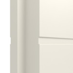 Detailansicht der Fräsung von CLASSEN Doppelflügeltür Dynamic RAL 9010 Weißlack 3.0 mit Zarge