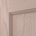 Detailansicht der Fräsung von Doppelflügeltür TE-40 Kiefer astarm Massivholz mit Zarge