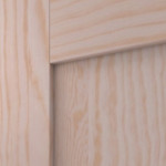 Detailansicht der Fräsung von Doppelflügeltür TM-21 Kiefer astarm Massivholz mit Zarge