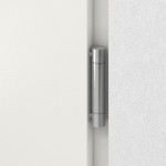 Detail Bänder von Stahl Nebeneingangstür WESTA P55 ohne Glasausschnitt
